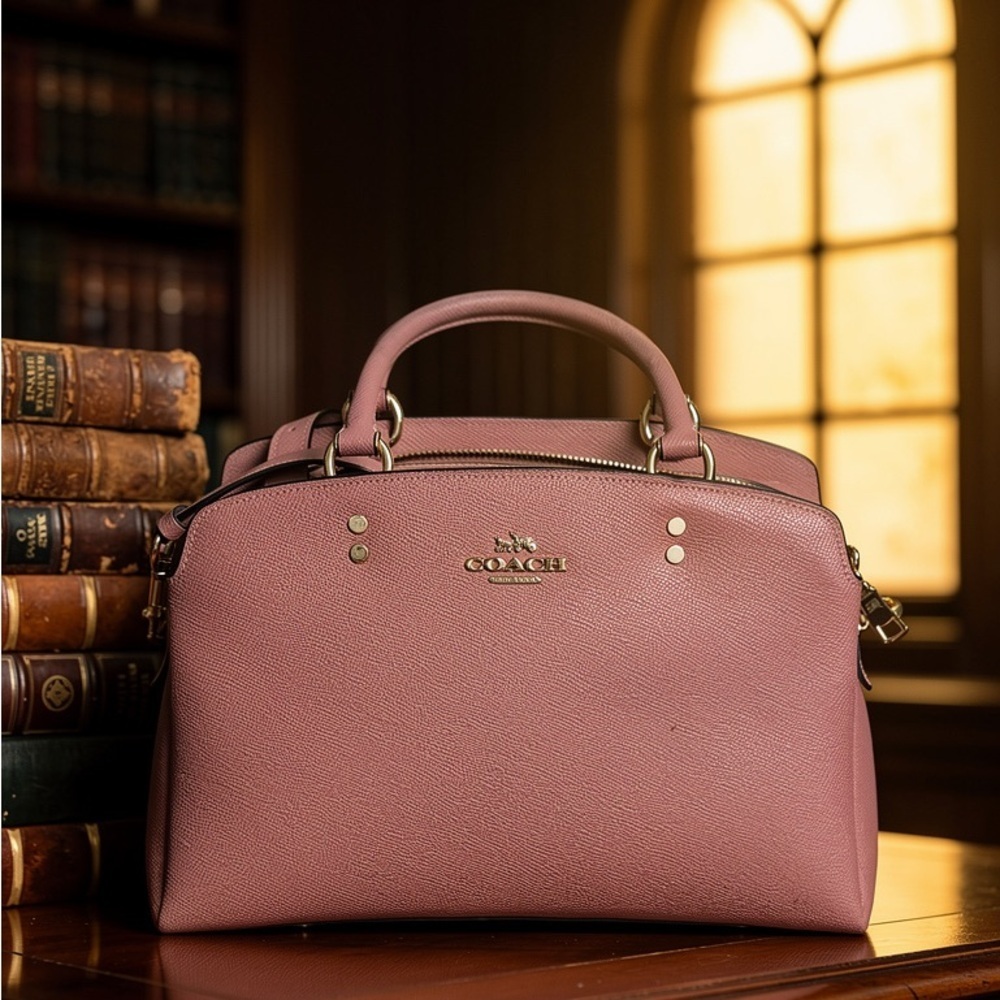 Coach Dusty Rose Leather Satchel